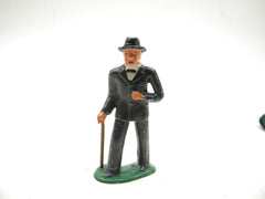 Vintage Barclay 619 Old Man in Suit With Cane