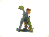 Manoil 41/9 Farmer Cutting Corn Stalk   Vintage Lead Toy Figure