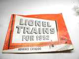 1952 Lionel Trains Dealer Advance Catalog