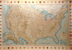 Lionel 950 US Railroad Map   1958