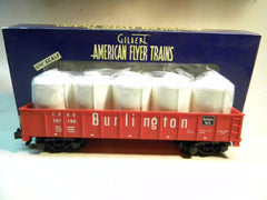 American Flyer 48525 Burlington Gondola With Cannisters