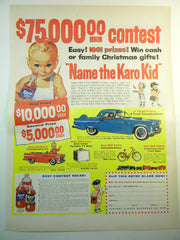 1956 Karo Syrup Contest Original Ad