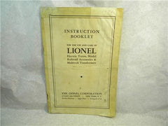 1931 Lionel Instruction Book  Original