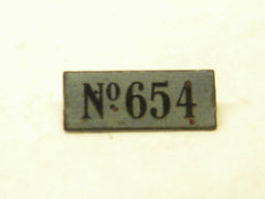 Lionel 654 Tank Car Nameplate