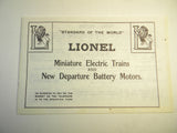 1909 Lionel Catalog