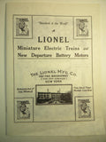 1911 Early Lionel Catalog