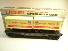 Lionel 9383 Union Pacific Flat Car With Piggyback Trailers