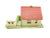 Faller HO 1 1/2 Story Stucco House with Detached Garage and Fence