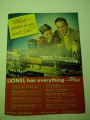 1946 LIONEL LIBERTY MAGAZINE INSERT  1975 LIONEL REPRODUCTION