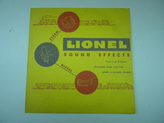 1951 Lionel Sound Effects Record With Jacket