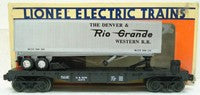 Lionel 16374 Denver & Rio Grande Flat Car with Trailer