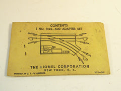 Lionel 1122-500 Adapter Set  0-27 to Super O