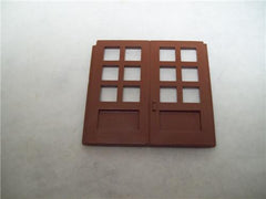 PLASTICVILLE RS-8 SUBURBAN STATION DOUBLE DOOR  BROWN  ORIGINAL PART