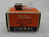 LIONEL #671-75 SMOKE LAMP IN ORIGINAL SEPERATE SALE BOX