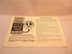 1955 LIONEL SERVICE STATIONS BOOKLET  ORIGINAL